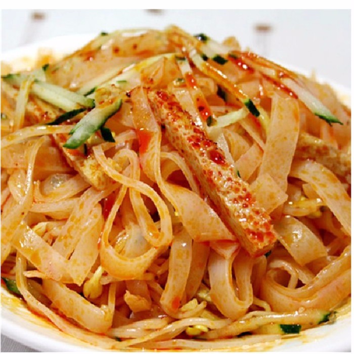 千元創業陜西涼皮小吃培訓正宗秦鎮米皮岐山搟面皮技術加盟秘方無保留圖片_高清圖_細節圖